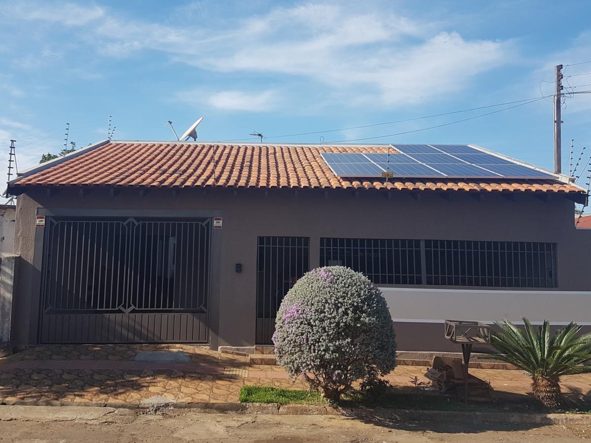 Fachada da casa com o sistema instalado