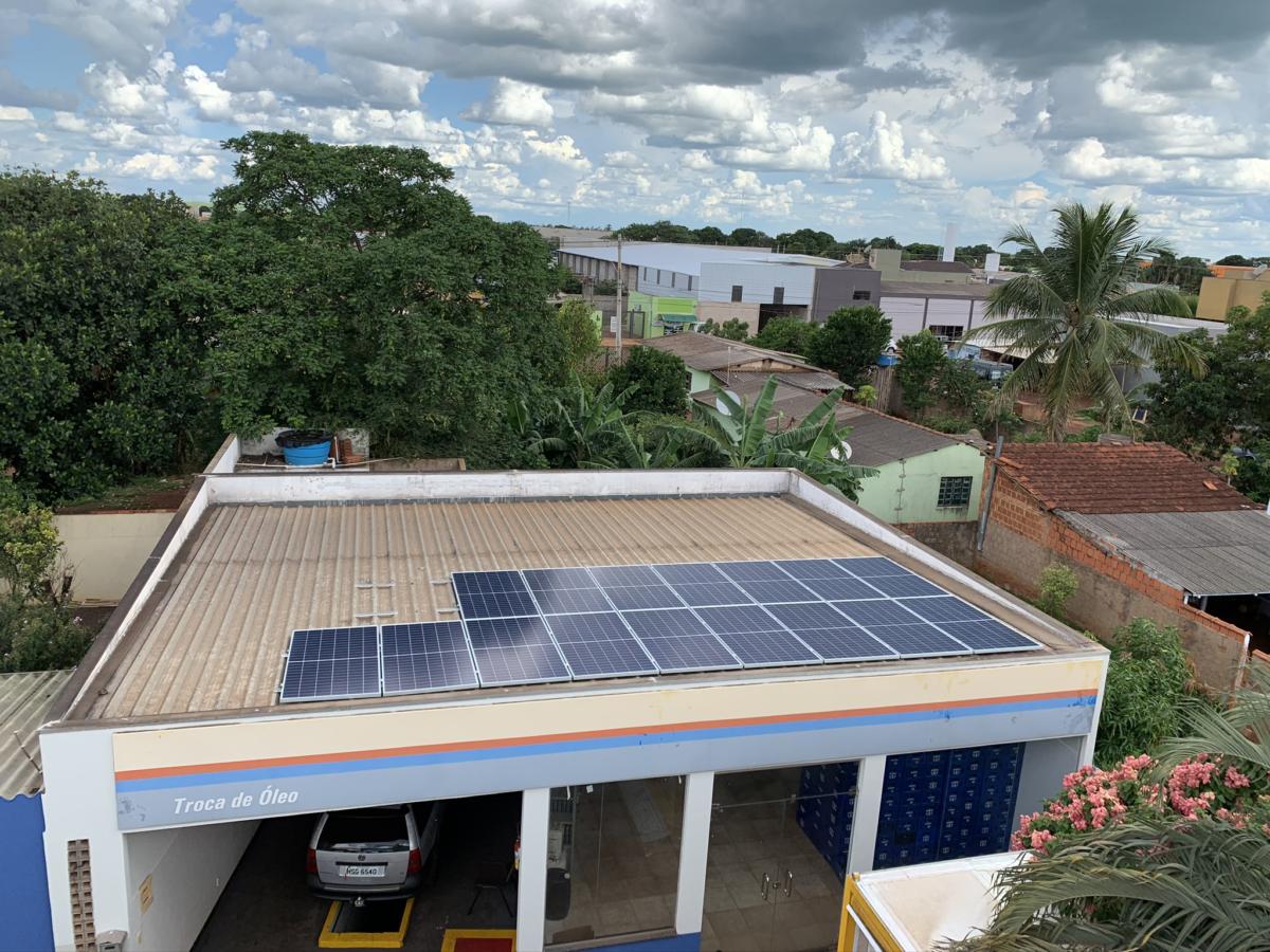 Módulos solares instalados